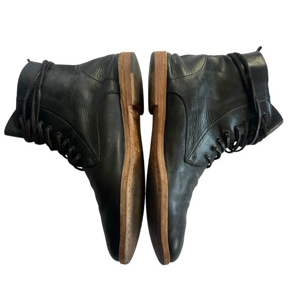 Marsèll Black Leather Lace-Up Ankle Boots Size 39 US 8 W / US 7 M Made in Italy - Picture 10 of 16
